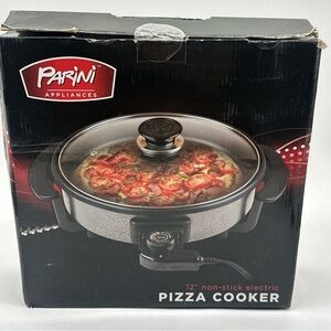 New Portable & Versatile Parini 12” Non-Stick Electric Pizza Cooker